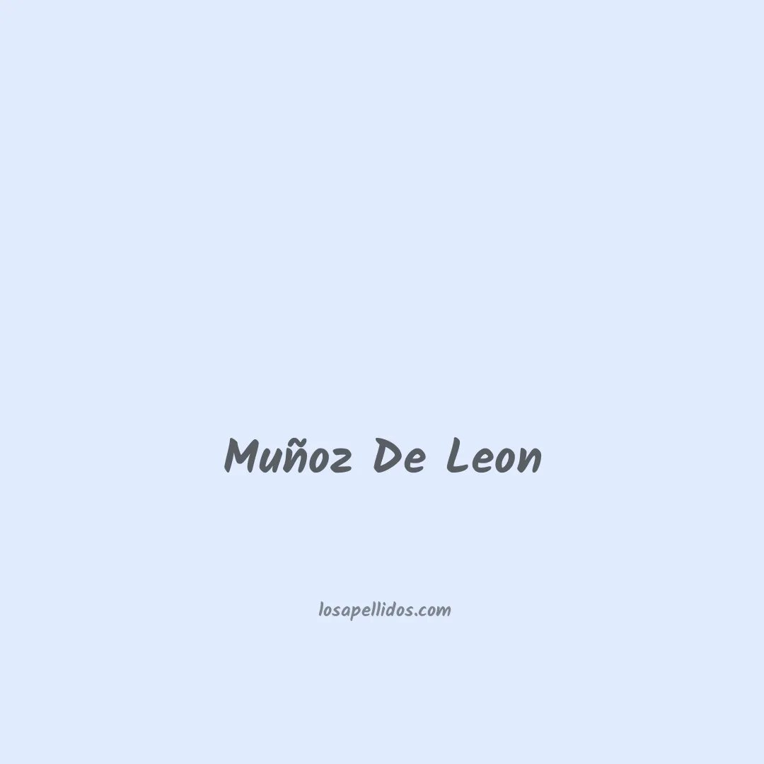 Muñoz de leon en chino