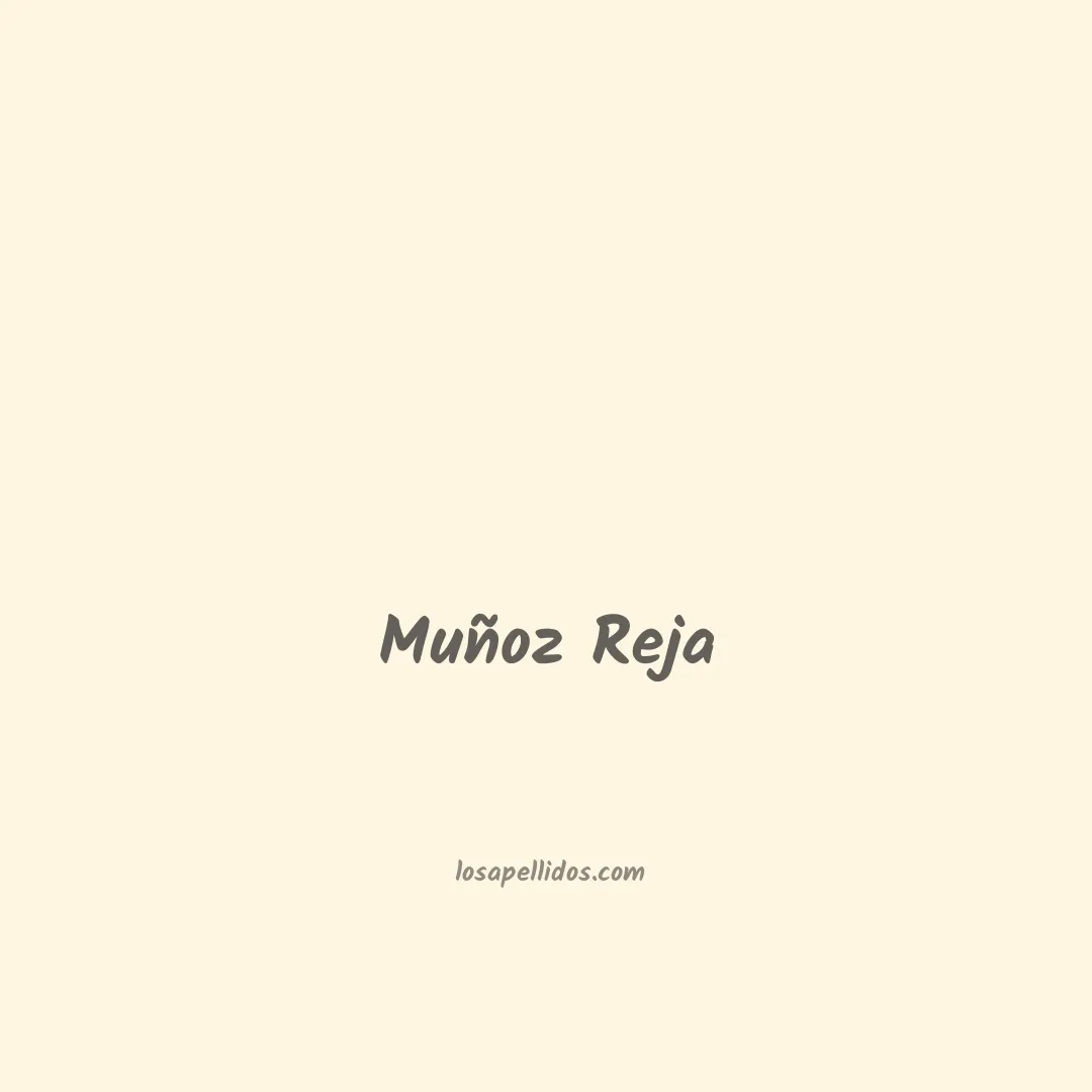 Muñoz reja en chino