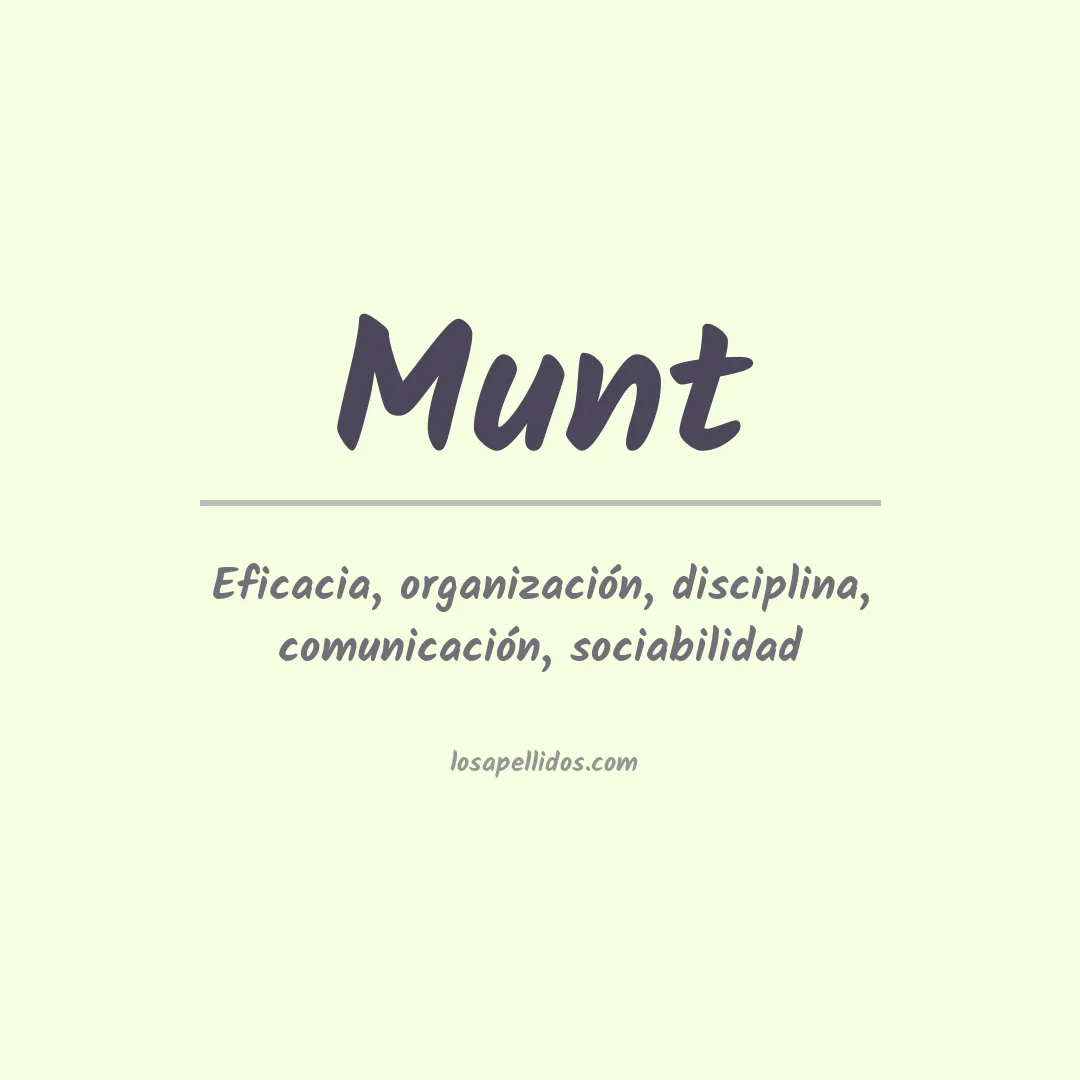 Apellido Munt