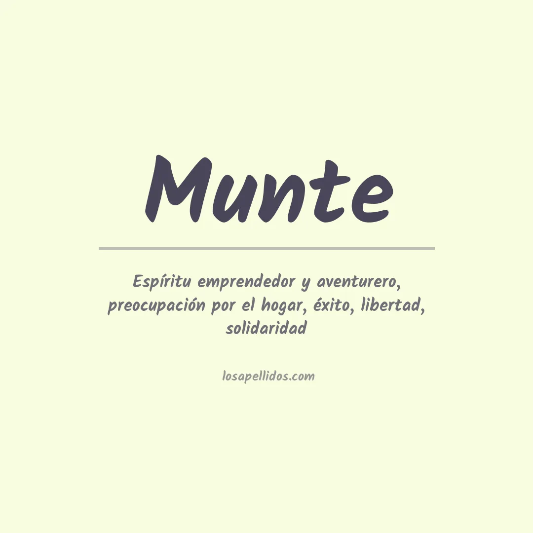 Apellido Munte