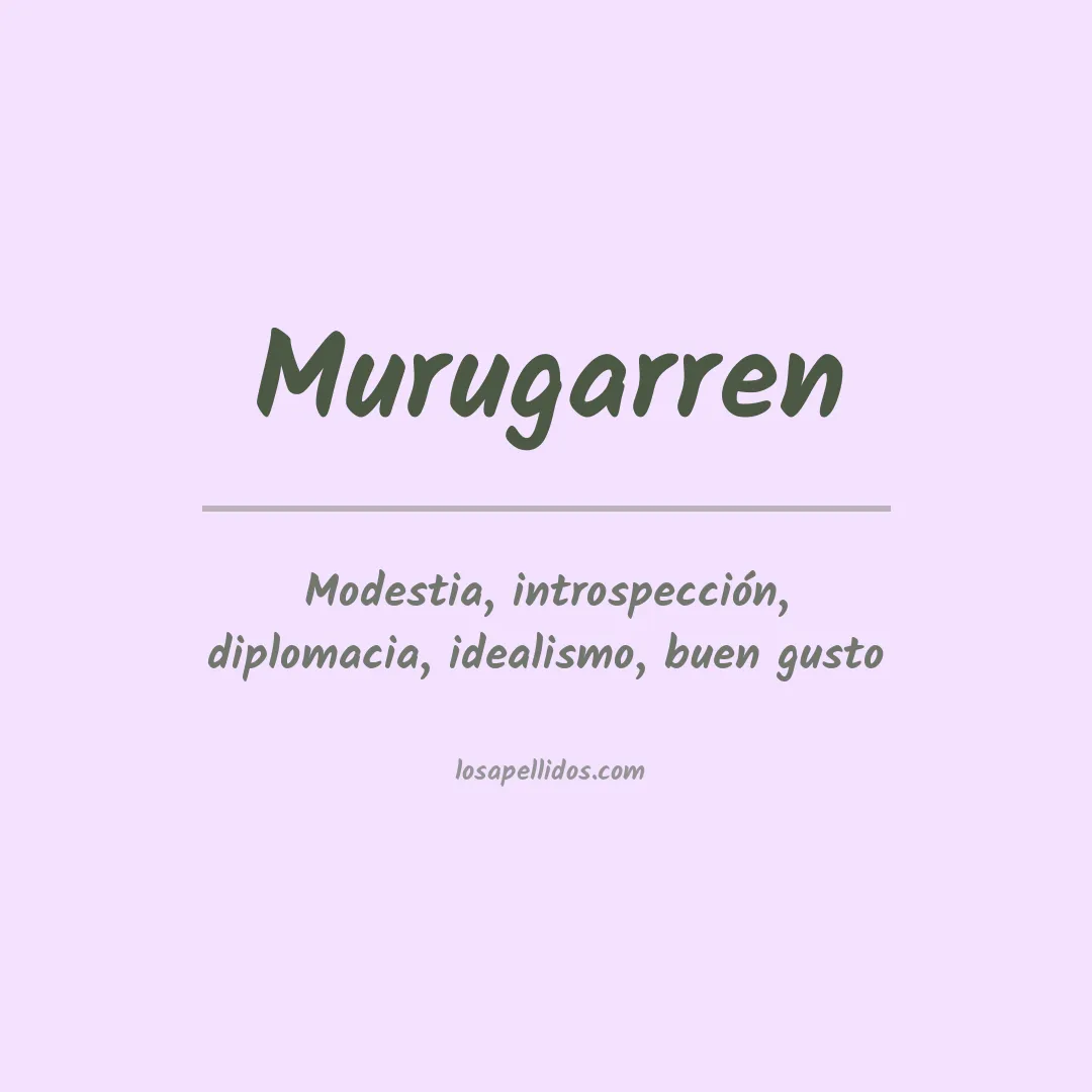 Significado del Apellido Murugarren