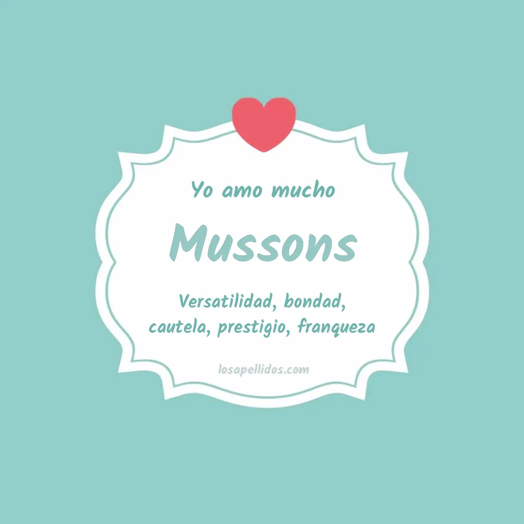 Yo amo mucho Mussons
