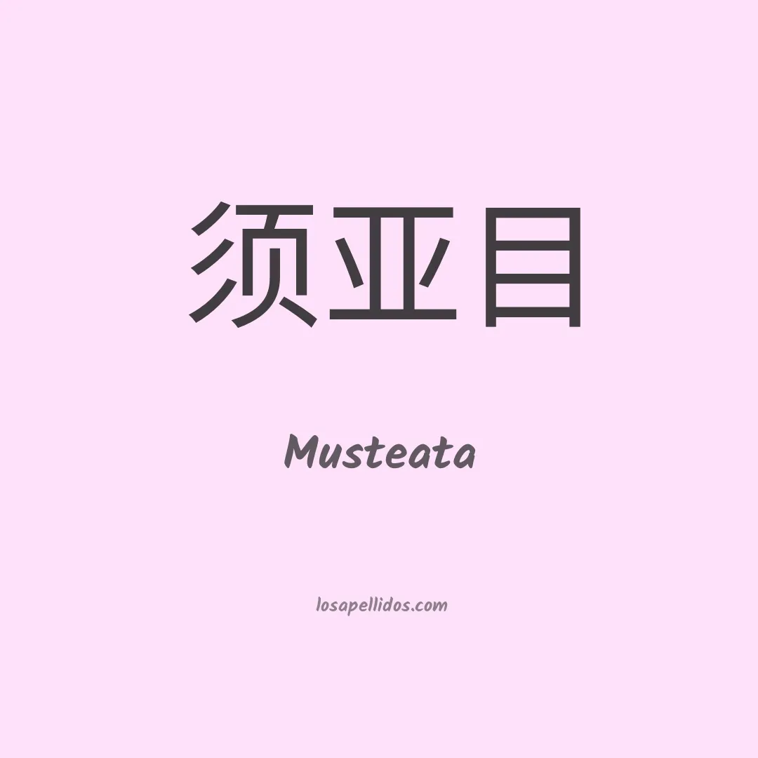 Musteata en chino