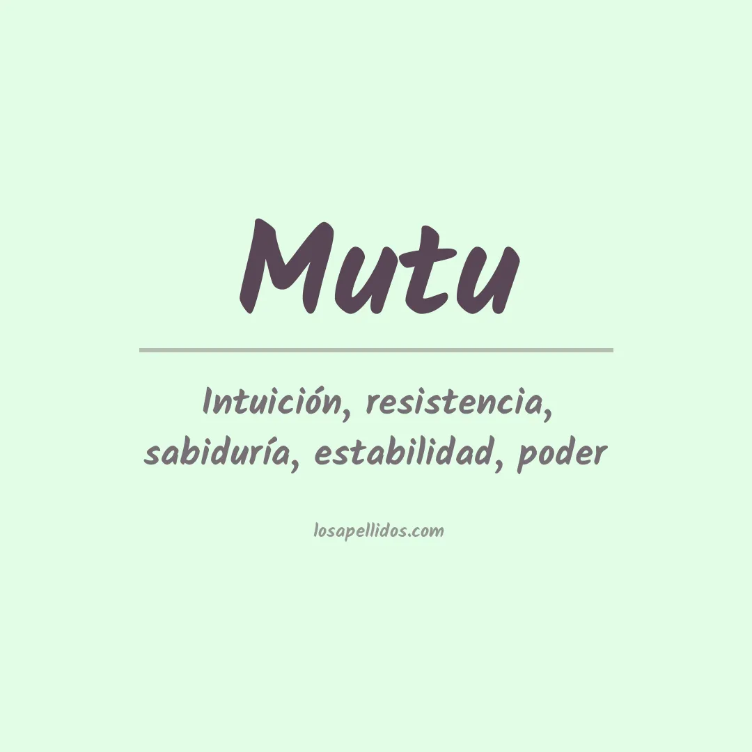 Apellido Mutu