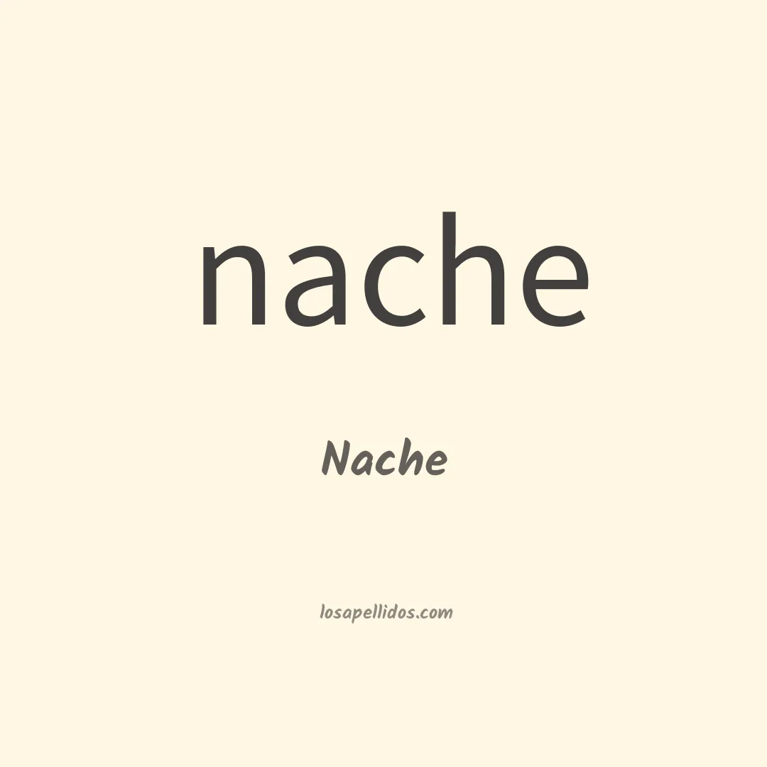 Nache en chino