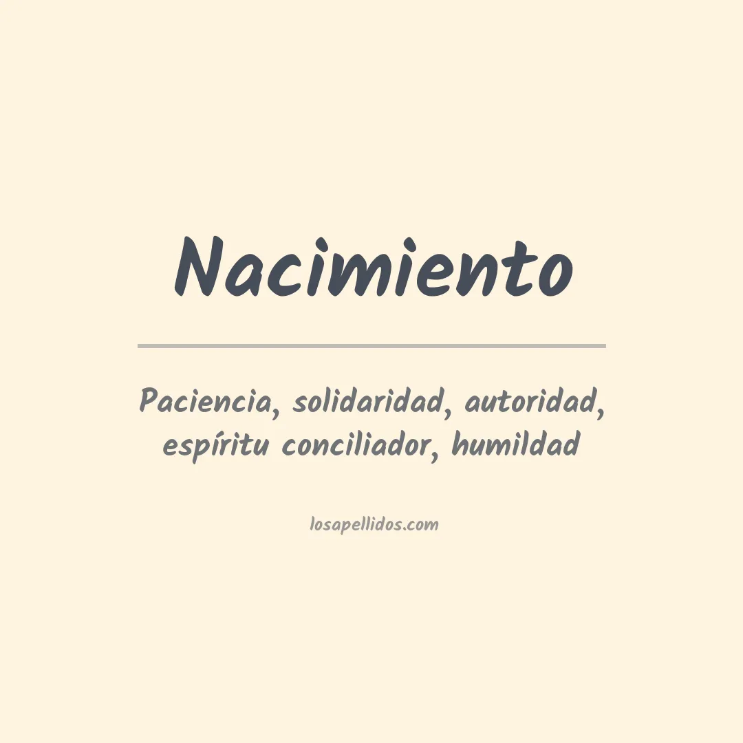 Significado del Apellido Nacimiento