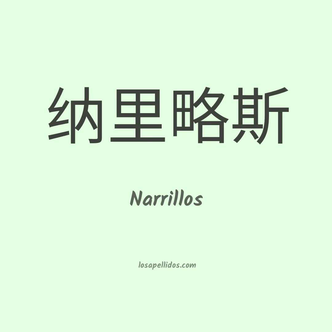 Narrillos en chino