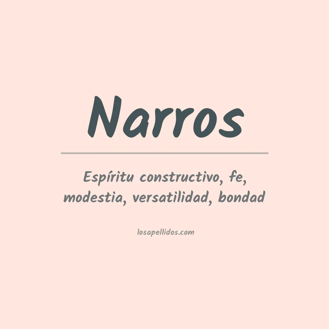 Apellido Narros