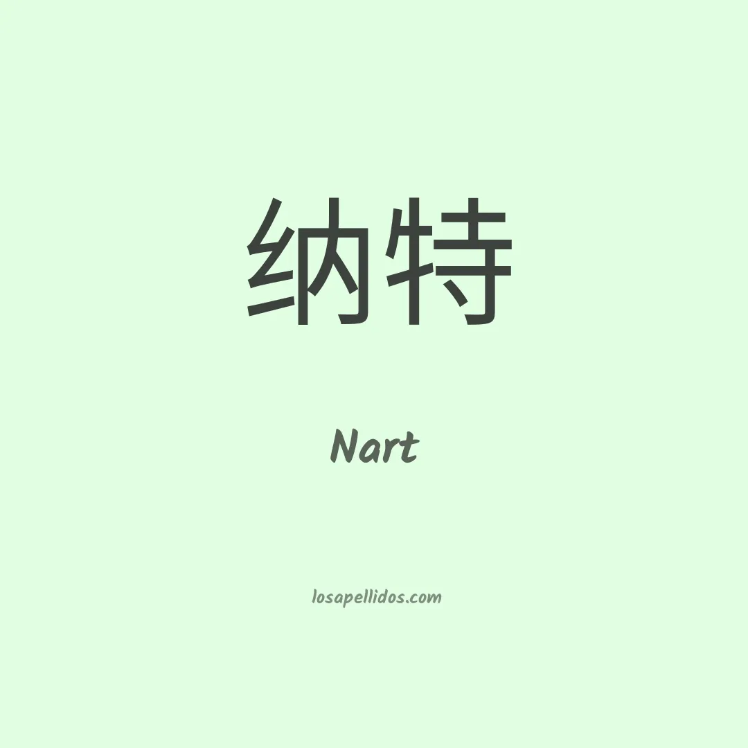 Nart en chino
