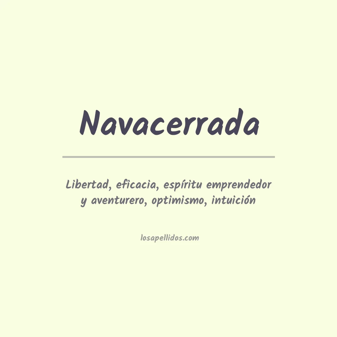 Significado del Apellido Navacerrada