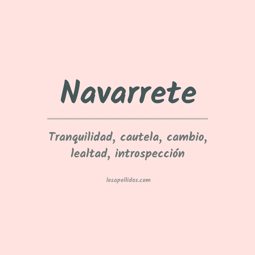 Apellido Navarrete