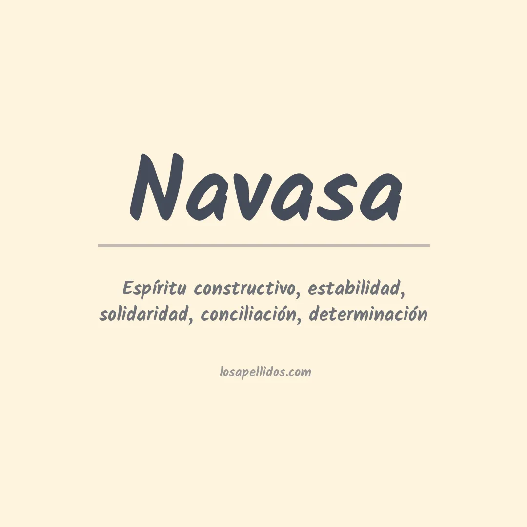 Significado del Apellido Navasa