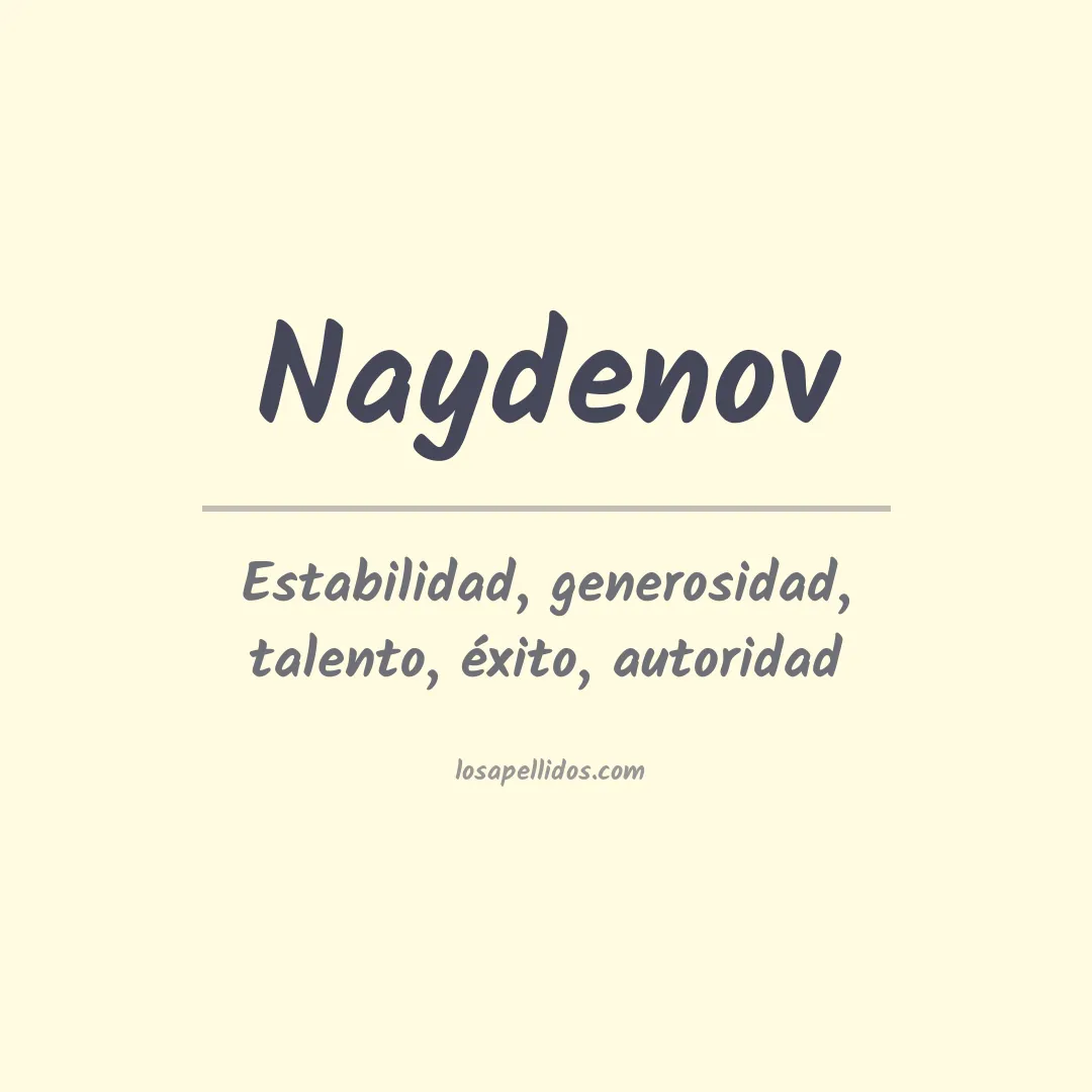 Apellido Naydenov