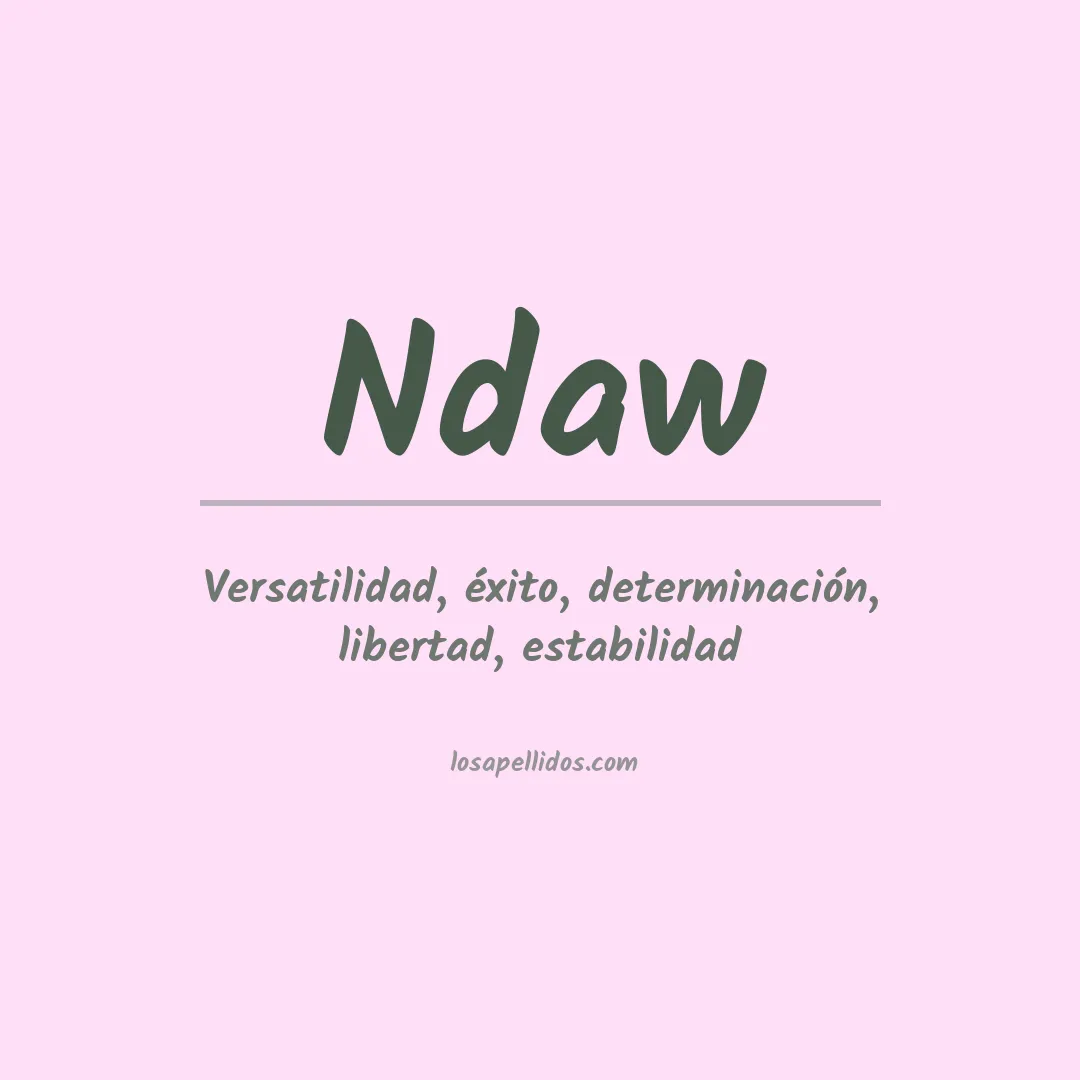 Apellido Ndaw