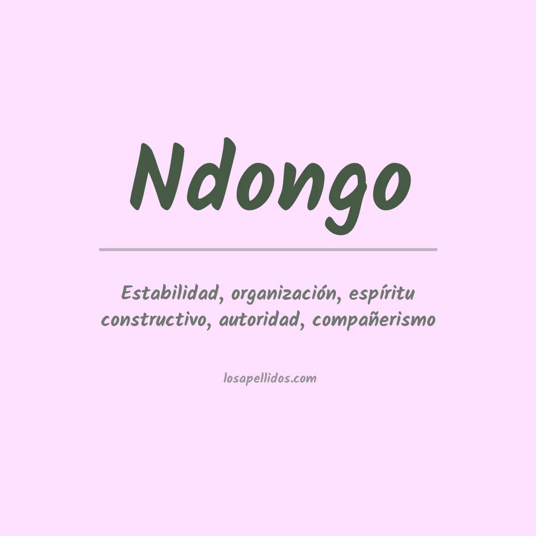 Apellido Ndongo