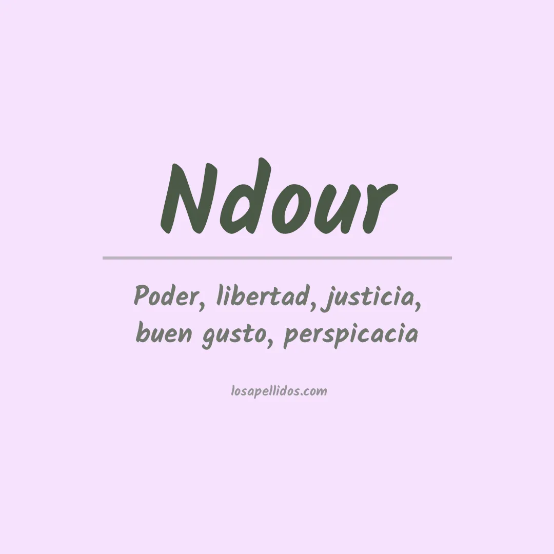 Apellido Ndour
