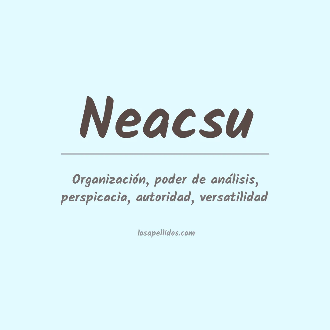 Apellido Neacsu