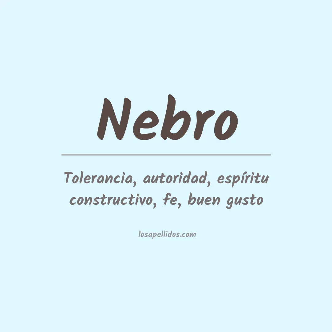 Apellido Nebro
