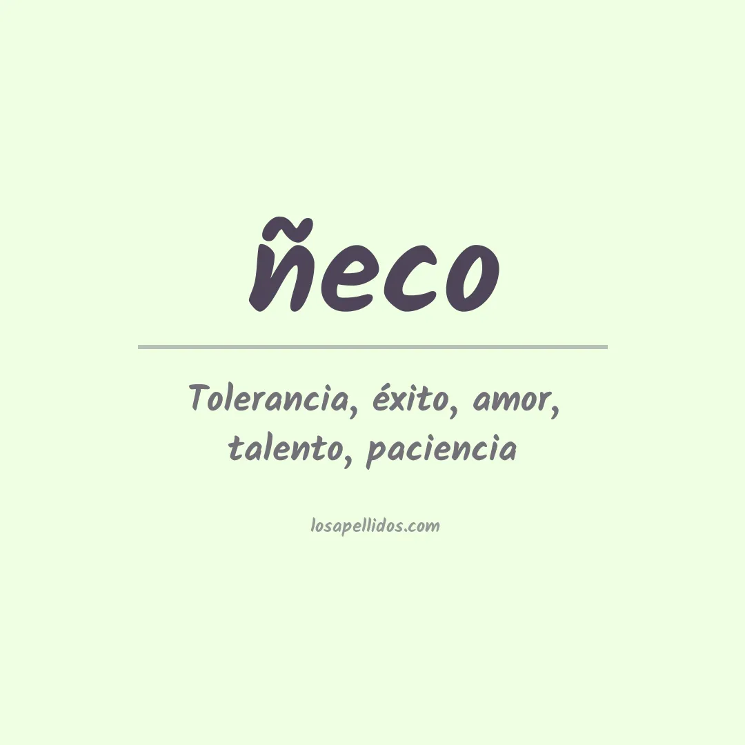 Apellido Ñeco