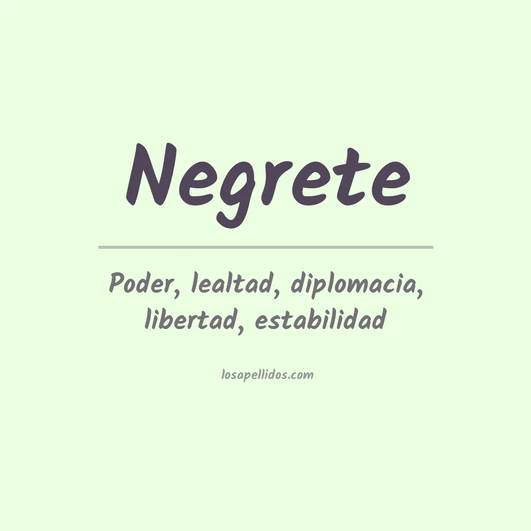 Apellido Negrete