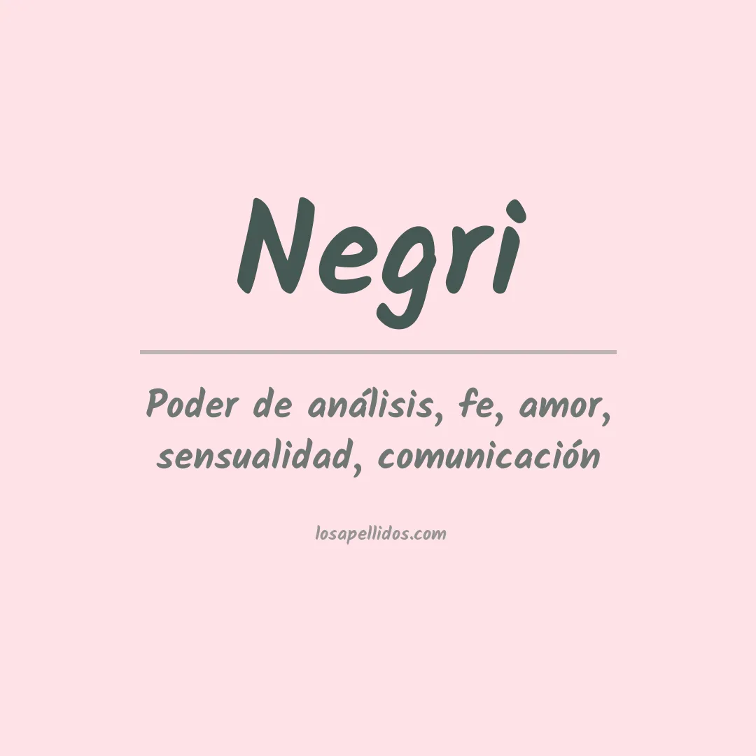 Apellido Negri