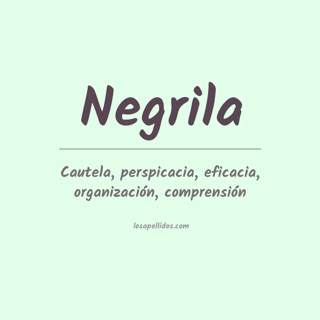 Apellido Negrila