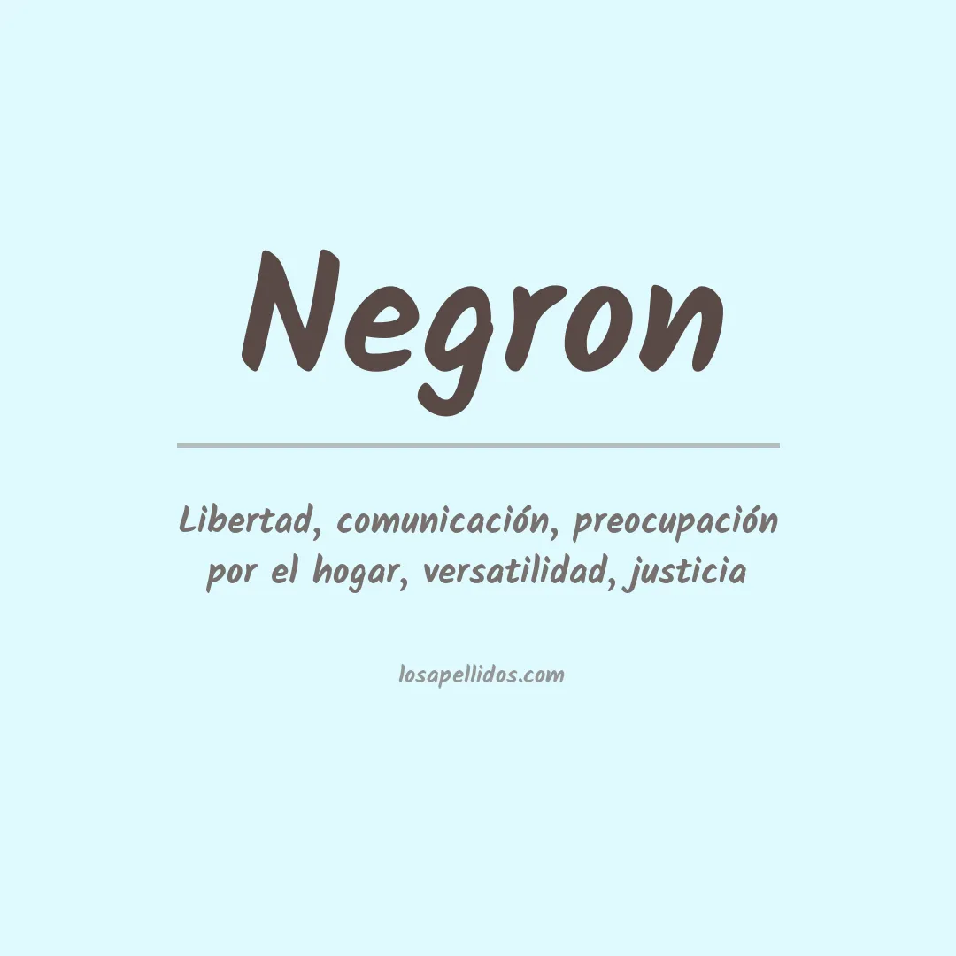 Apellido Negron