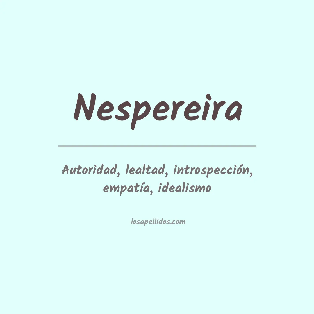 Apellido Nespereira