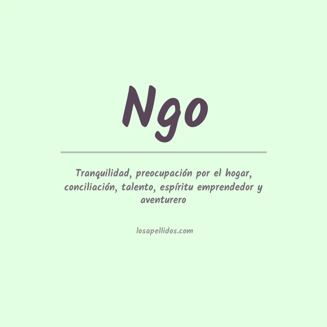 Apellido Ngo
