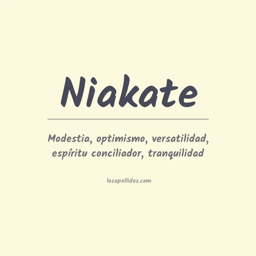 Apellido Niakate