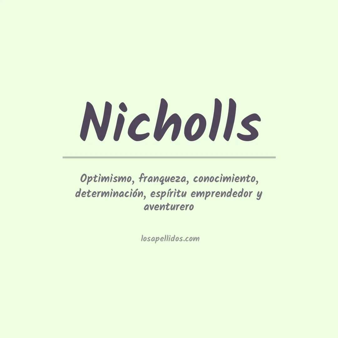 Apellido Nicholls