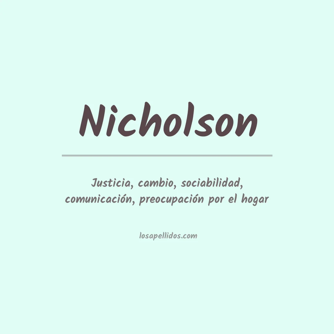 Apellido Nicholson