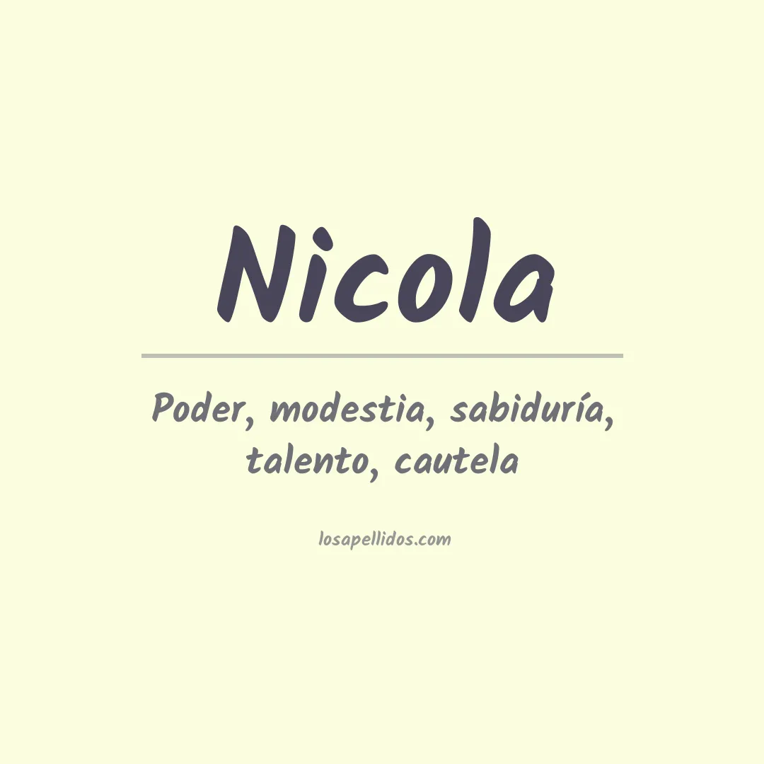 Apellido Nicola