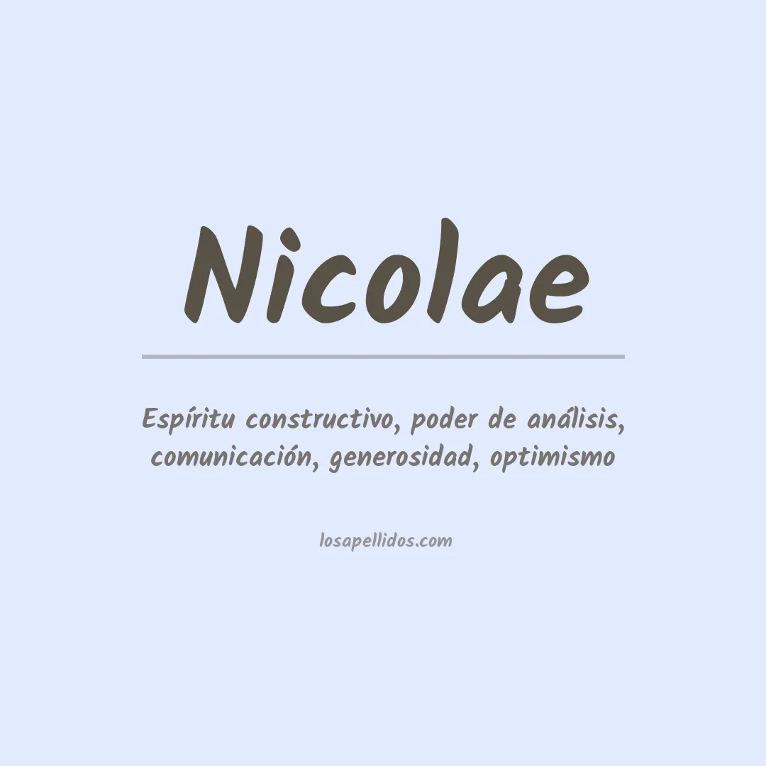 Apellido Nicolae