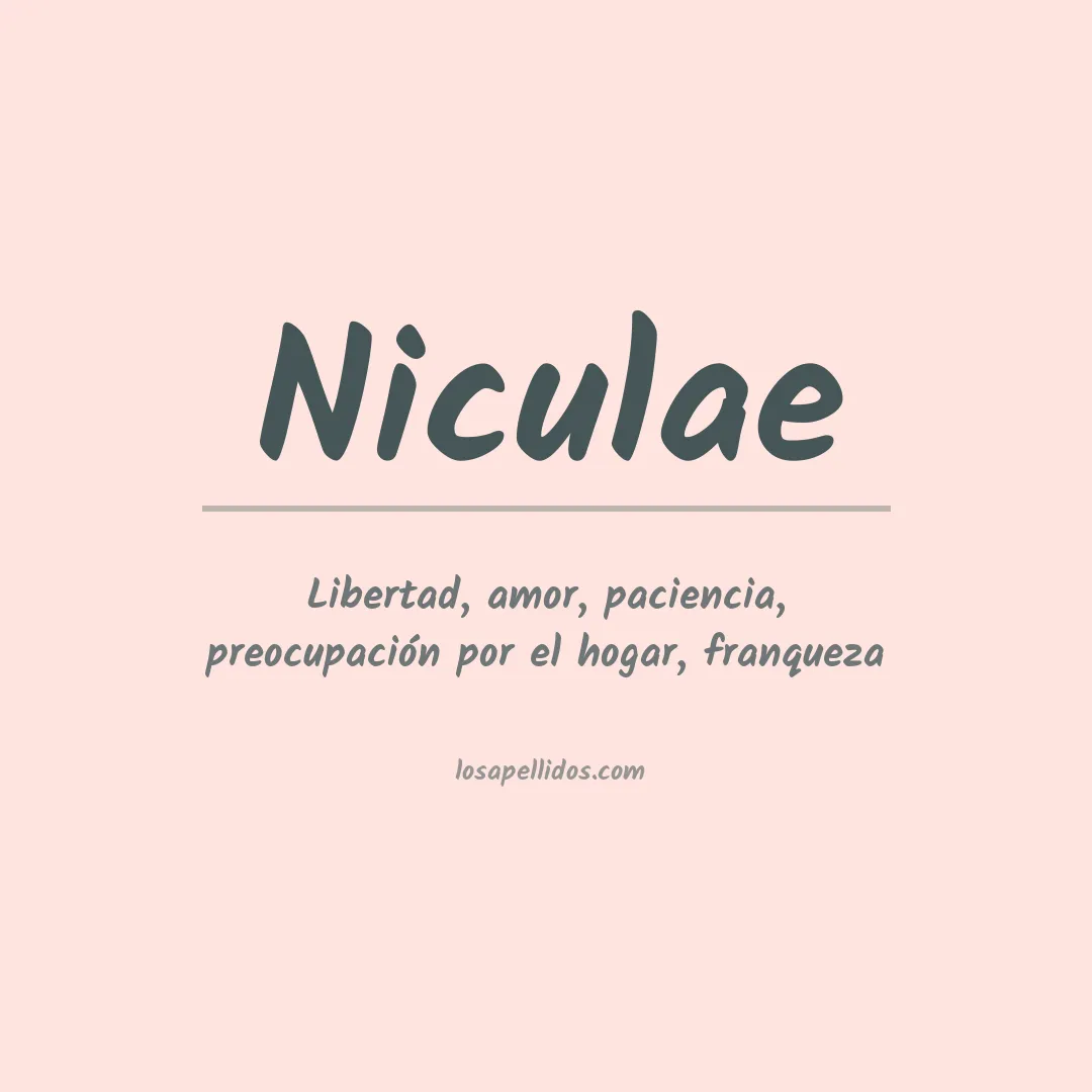 Apellido Niculae