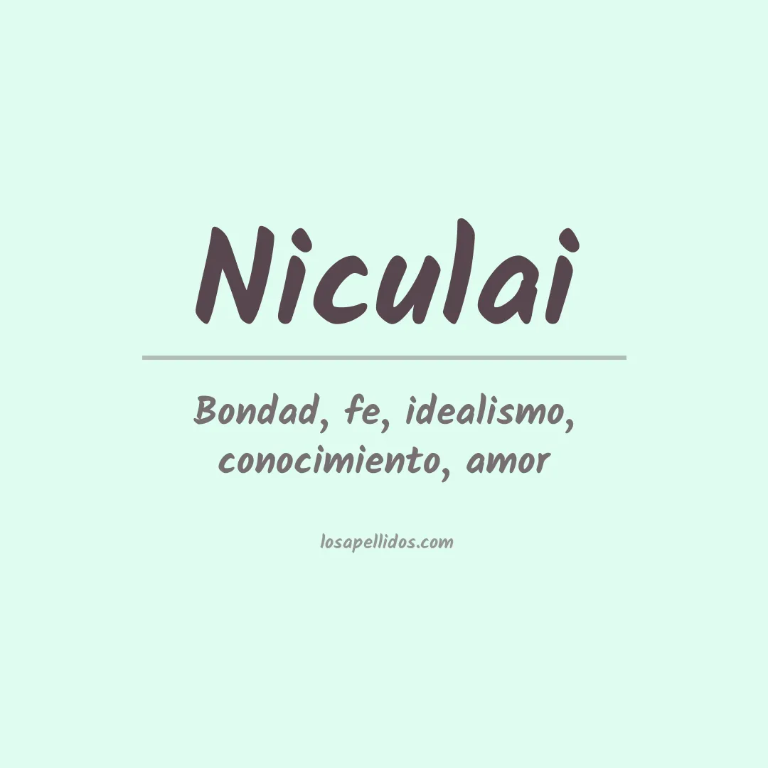 Apellido Niculai