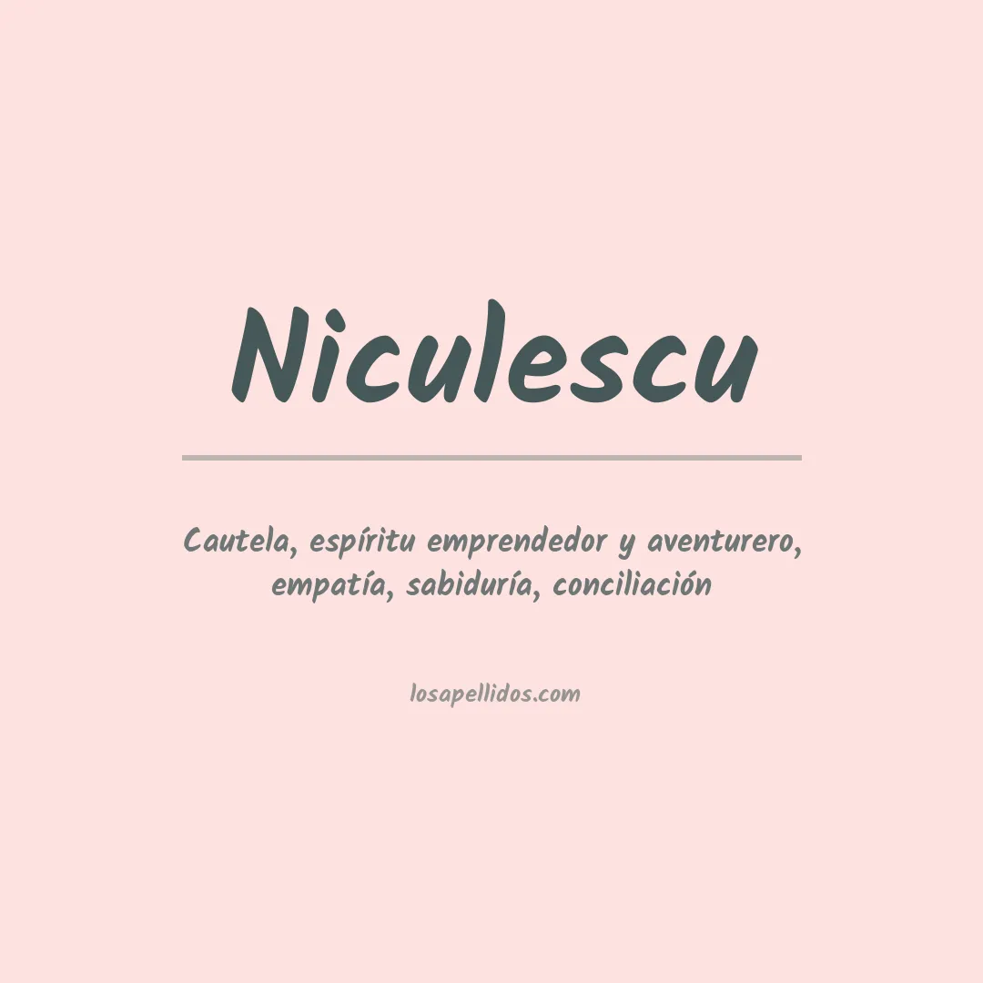 Apellido Niculescu