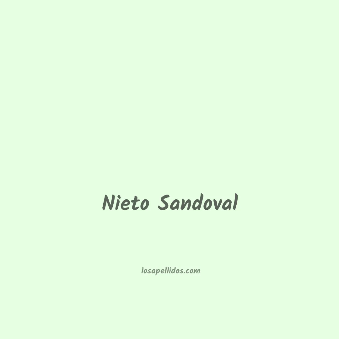 Nieto sandoval en chino