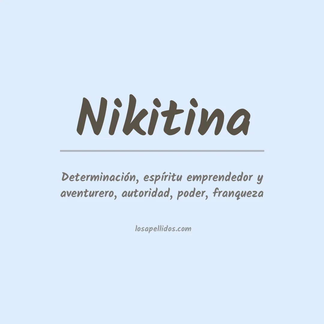 Apellido Nikitina