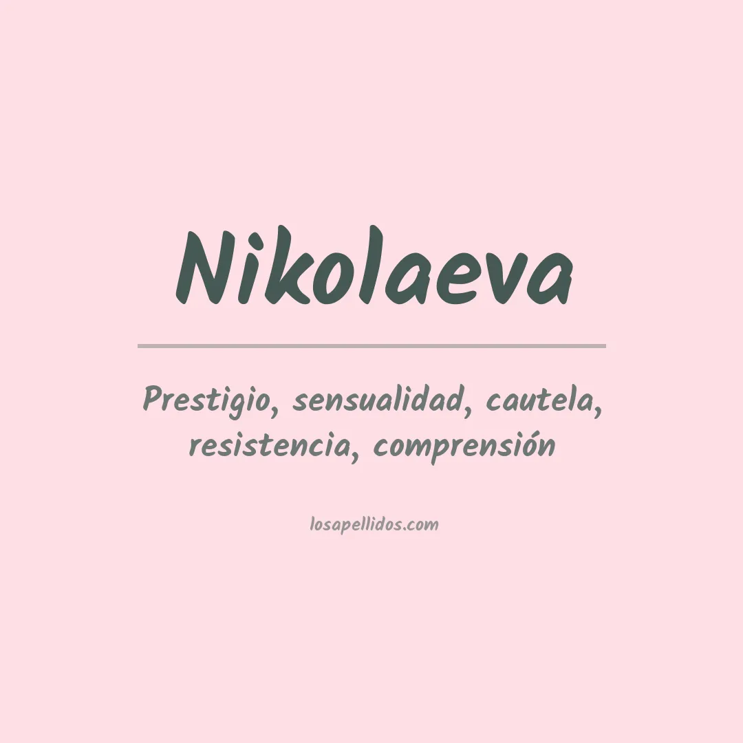Apellido Nikolaeva