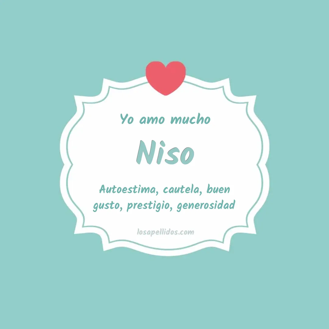 Yo amo mucho Niso