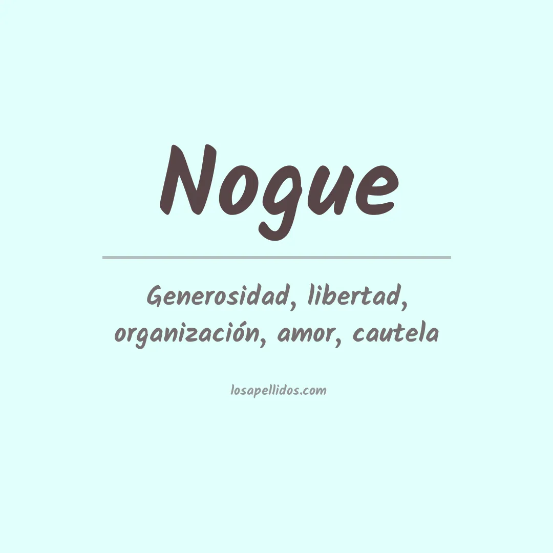 Apellido Nogue