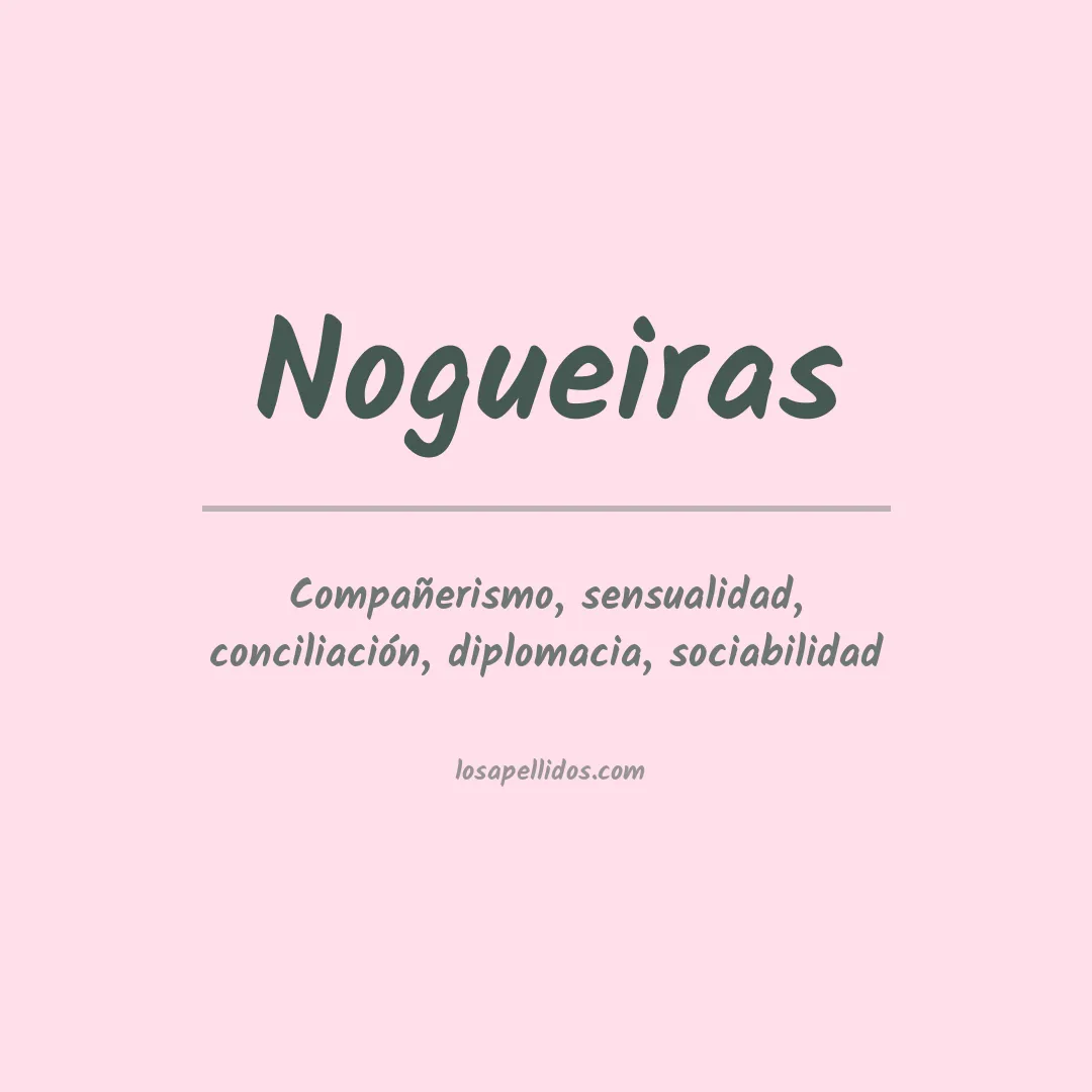 Significado del Apellido Nogueiras