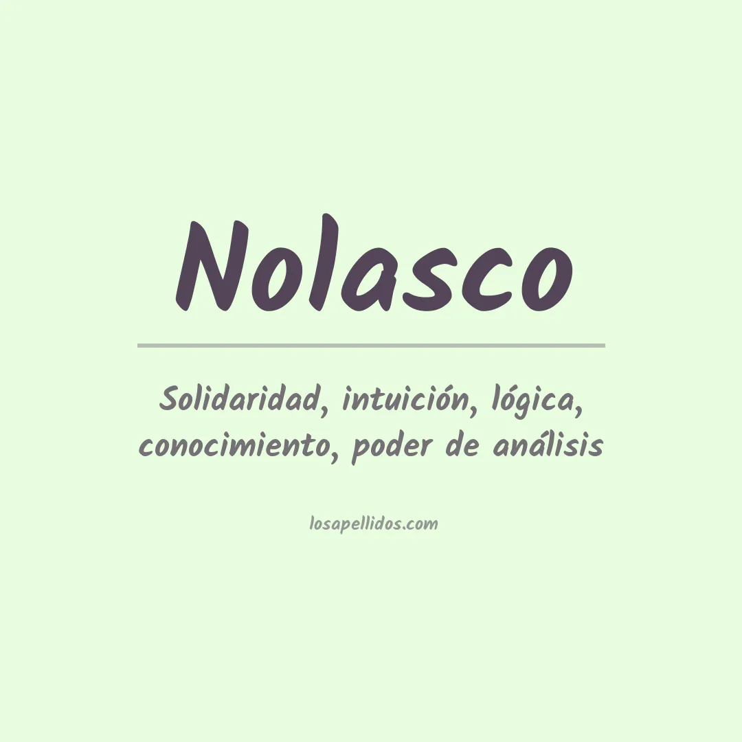 Apellido Nolasco