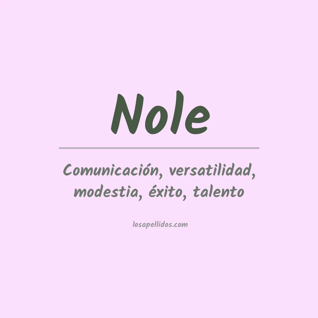 Apellido Nole