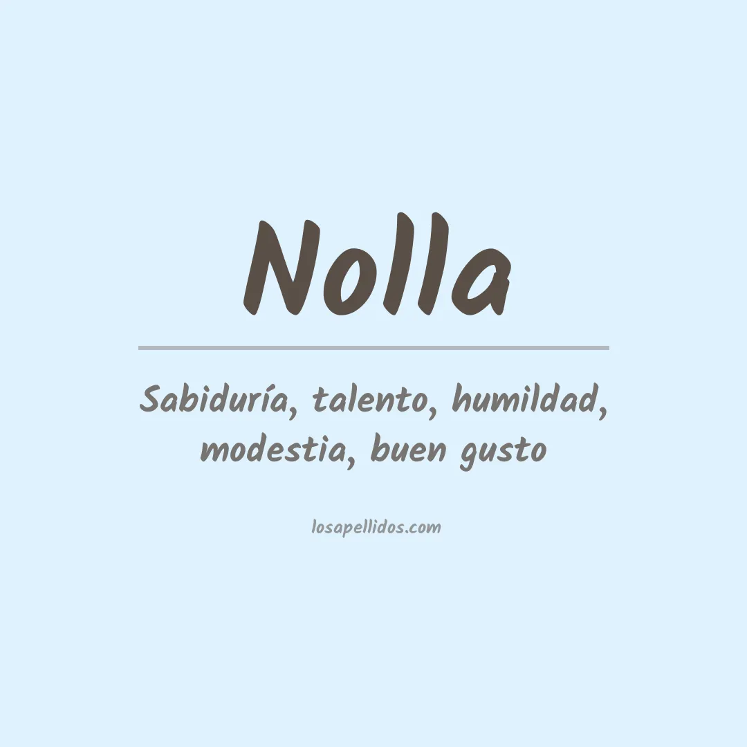 Apellido Nolla