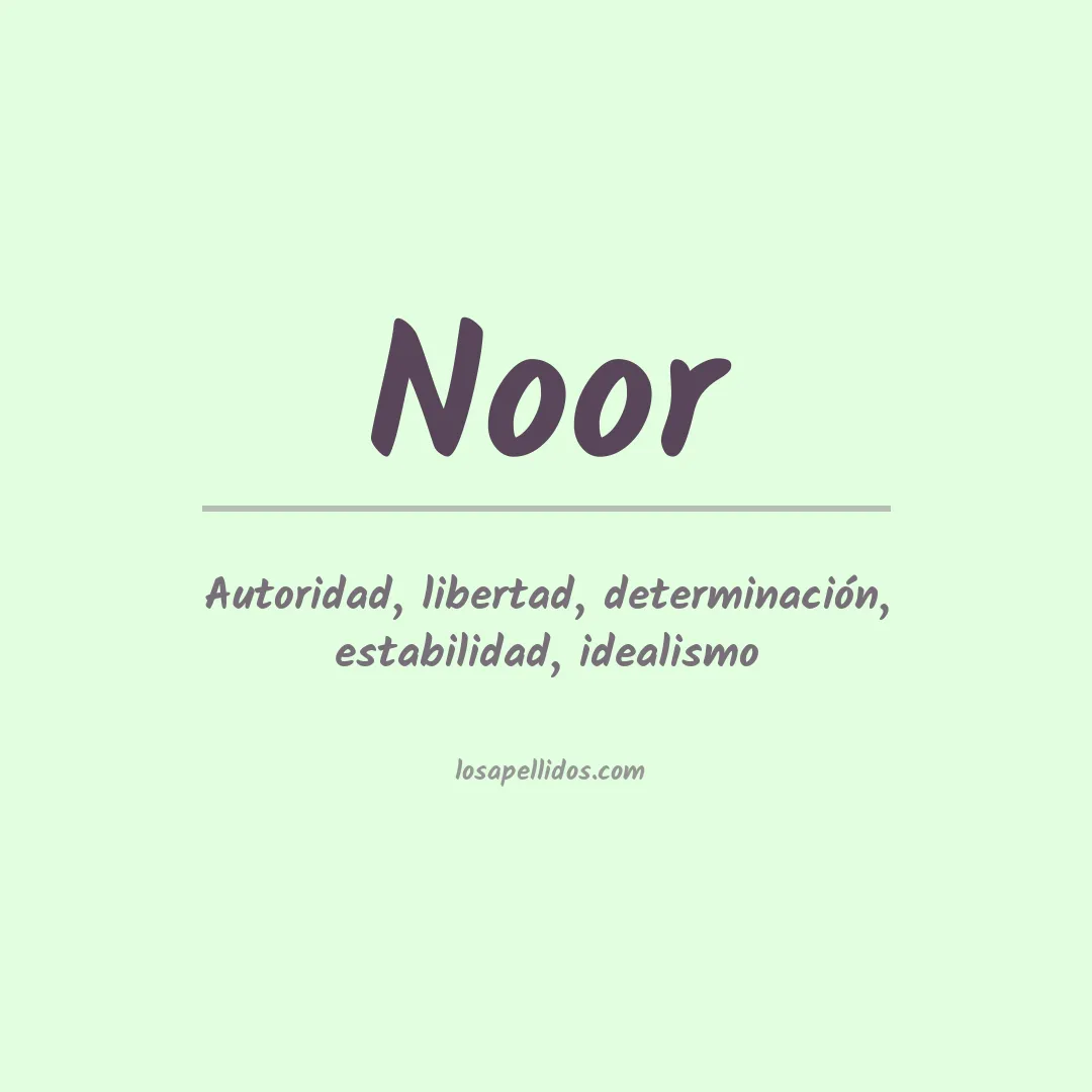Apellido Noor