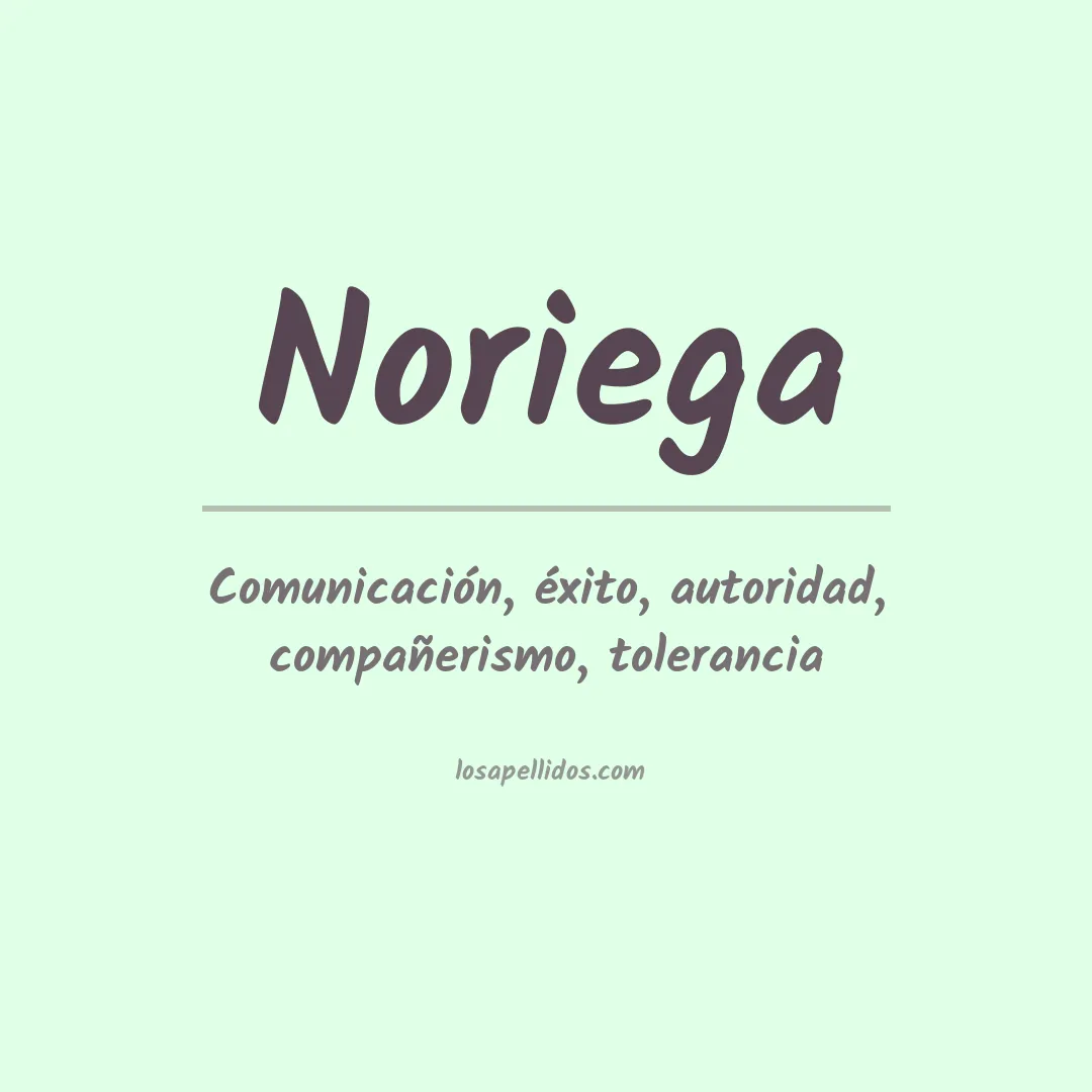 Apellido Noriega