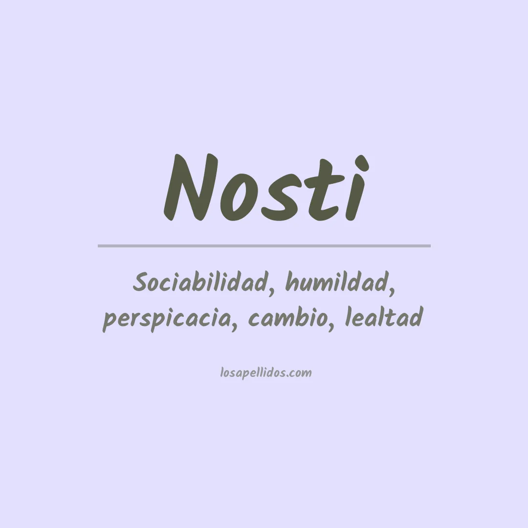 Apellido Nosti