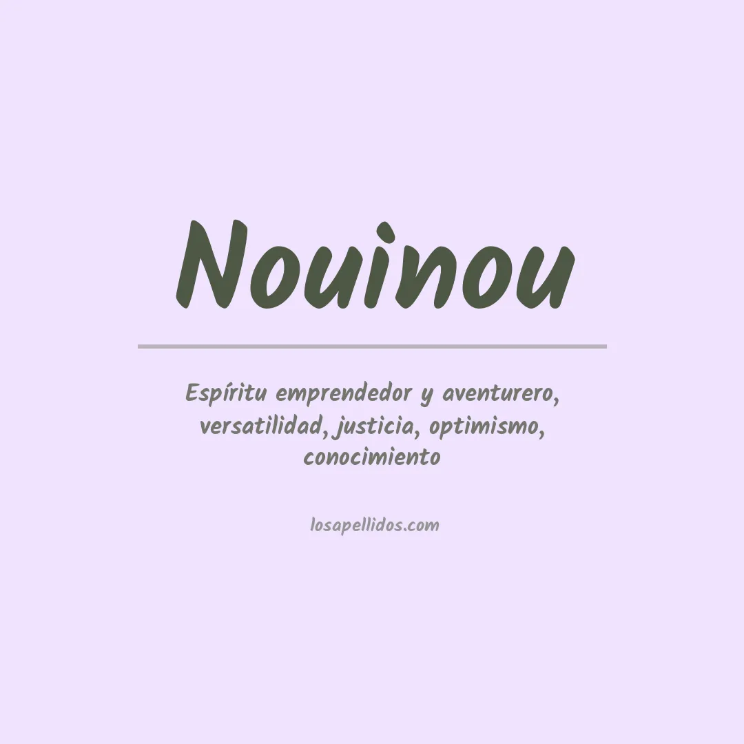 Apellido Nouinou